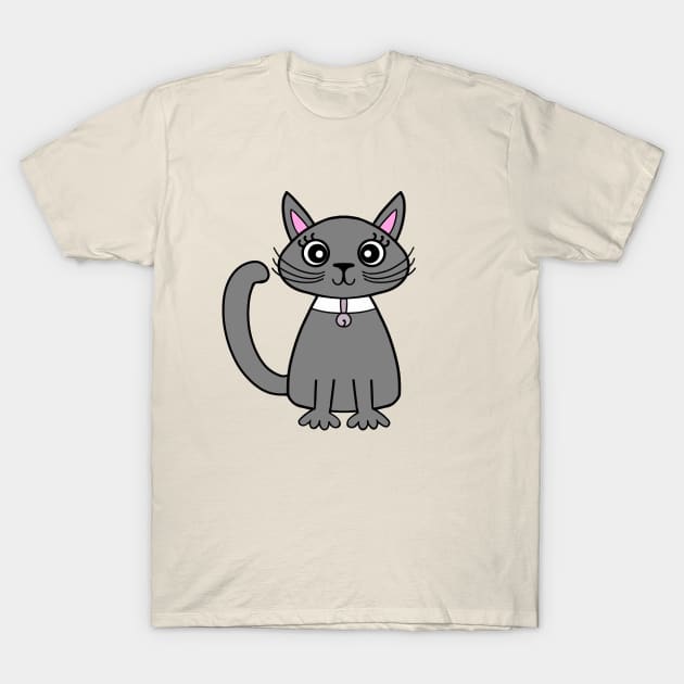 CUTE Gray Cat T-Shirt by SartorisArt1